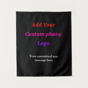 custom add your photo logo your text custom modern tapestry