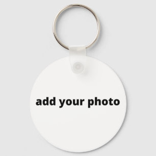 custom add your photo text merry christmas holiday keychain