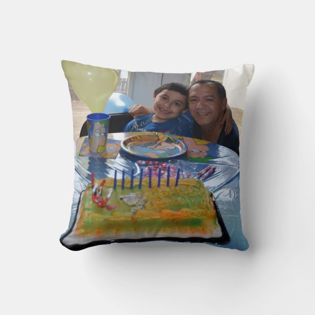 Custom Add Your Special Photo American MoJo Pillow (Front)