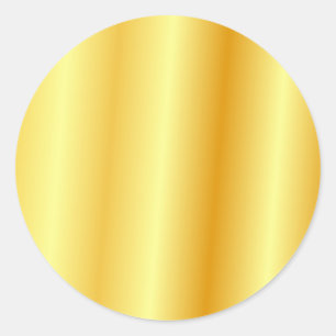 Custom Add Your Text Faux Gold Blank Template Classic Round Sticker