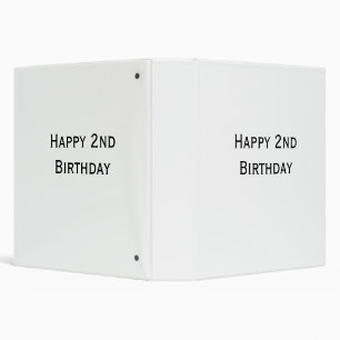 custom add your text happy birthday 2nd simple binder
