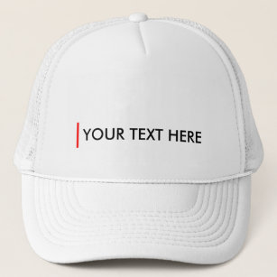 Custom Add Your Text Here Template White Baseball Trucker Hat