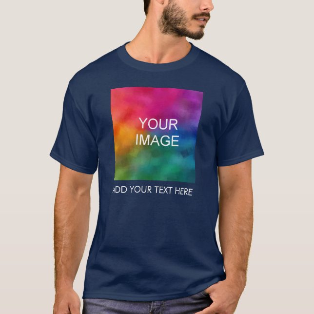 Custom Add Your Text Image Logo Photo Men's T-Shirt (Front)