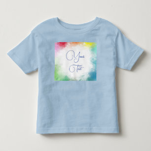 Custom Add Your Text Light Blue Colour Template Toddler T-shirt