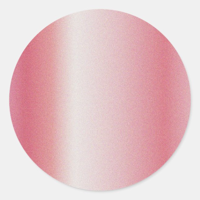 Custom Add Your Text Logo Rose Gold Blank Template Classic Round Sticker (Front)