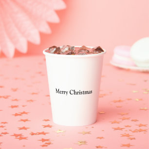 custom add your text photo christmas personalized paper cups