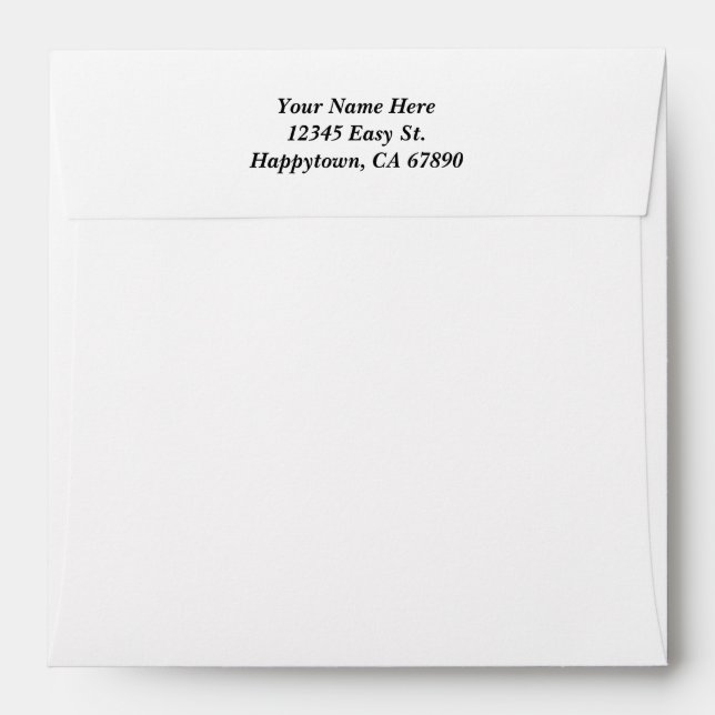 Custom Address Black Polka Dots Big and Small Envelope (Back (Top Flap))