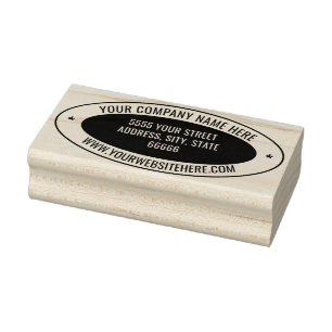 Custom Address Color Oval Rubber Stamp Template