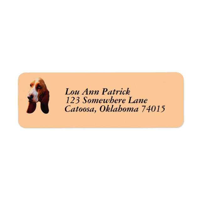 Custom Address Labels - Bassett Hound (Front)