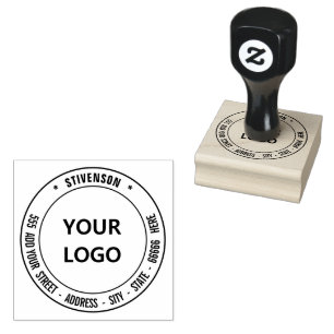 Custom Address Name Stamp with Logo or Photo