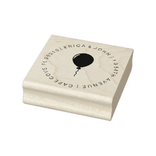 Custom address rubber stamp, Balloon rubber stamp