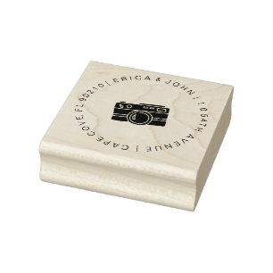 Custom address rubber stamp, Camera photo Stamp