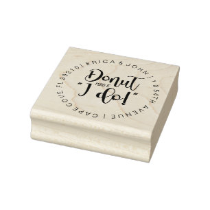 Custom address rubber stamp, Doughnut mind if i do Rubber Stamp