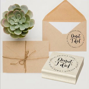 Custom address rubber stamp, Doughnut mind if i do Stamp