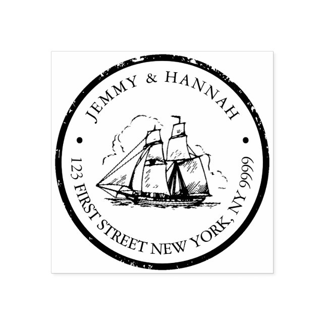 Custom Address Stamp, Wedding Stamp, Ship Rubber R Stamp (Imprint)