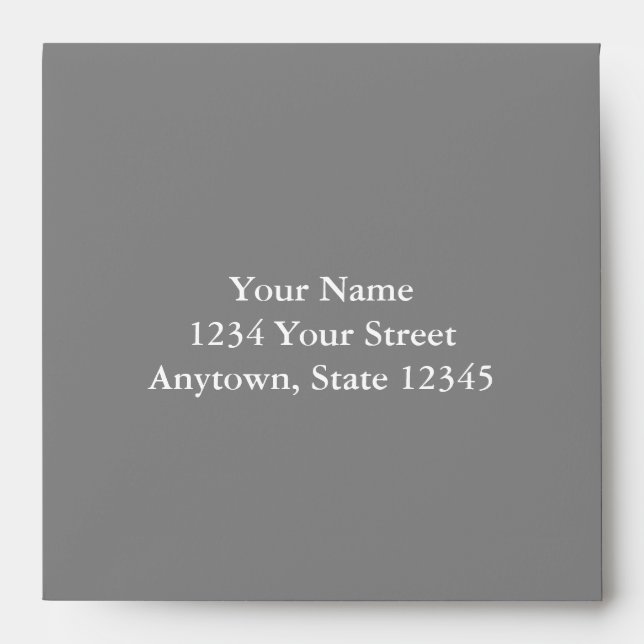 Custom Addressed Envelope with Grey Interior (Front)