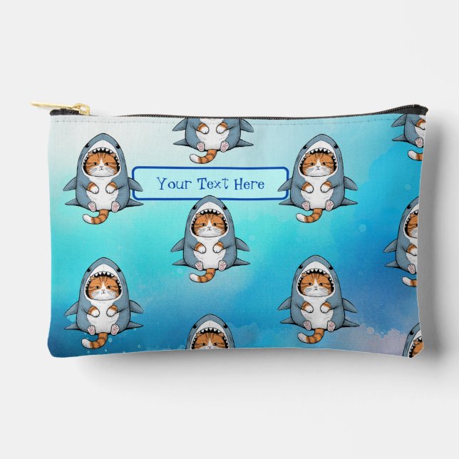 Custom Adorable Cat Pencil Case Accessory Pouch (Front)