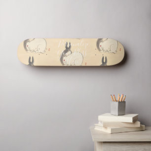 CUSTOM Adorable Japanese Rabbit Art Print by Kono  Skateboard