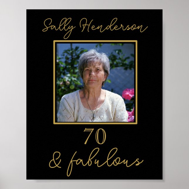 CUSTOM ADULT BIRTHDAY POSTER 70TH BIRTHDAY (Front)