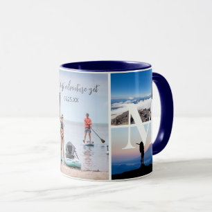 Custom Adventure Photo Collage Café Mug