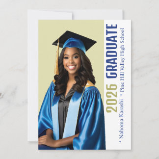 Custom African American 2026 Graduate  Invitation