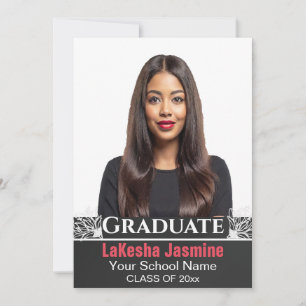 Custom African American Graduation Invitations