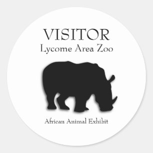Custom  African Rhinoceros Stickers