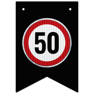 CUSTOM AGE birthday circular speed limit sign