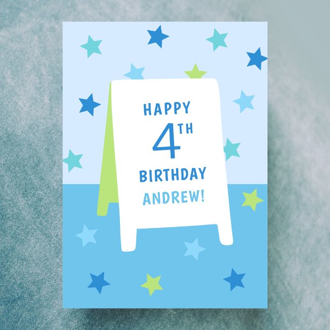 Custom Age Boy Birthday Card (Creator Uploaded)