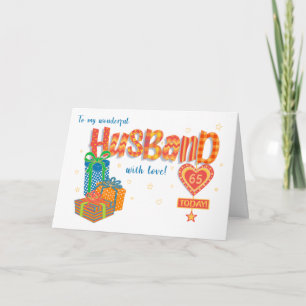 Custom Age Husband's Birthday Gifts and Stars Card