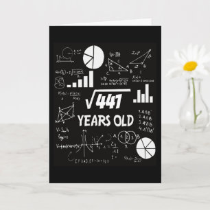 Custom Age Math Equations & Diagrams Birthday Nerd Card