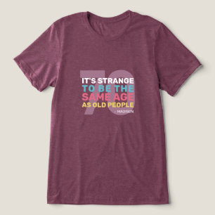 Custom Age & Name Funny Senior Birthday Tri-Blend Shirt