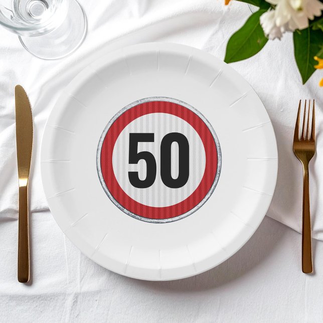 CUSTOM AGE traffic sign Paper Plate (Creator Uploaded)