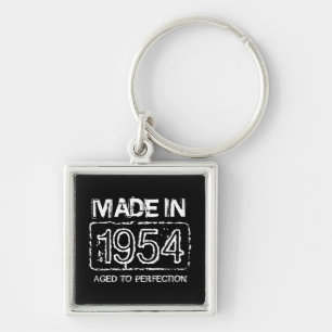 Custom Aged to perfection year premium keychain