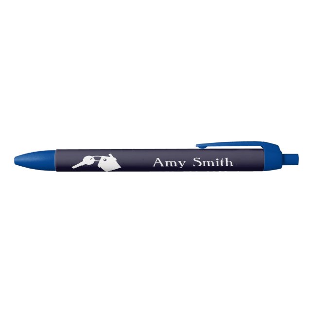 Custom Agent Logo Black Ink Pen (Top)