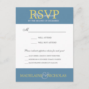 Custom air force modern wedding RSVP Card