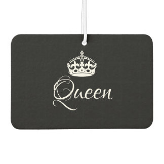 Custom Air Freshener - Queen Crown Black
