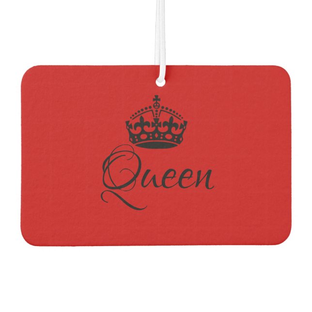 Custom Air Freshener - Queen Crown Red Heart (Front)