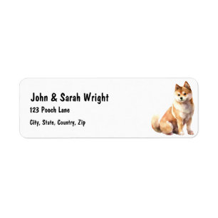 Custom  Akita Dog Address Label
