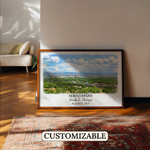 Custom Albuquerque Wall Art, New Mexico Poster