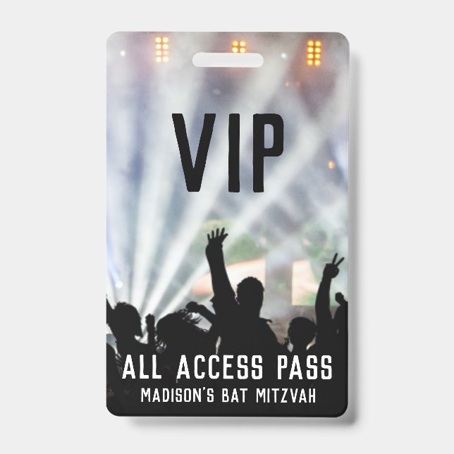 Custom All Access Badge | Bat Mitzvah (Front)