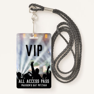 Custom All Access Badge   Bat Mitzvah