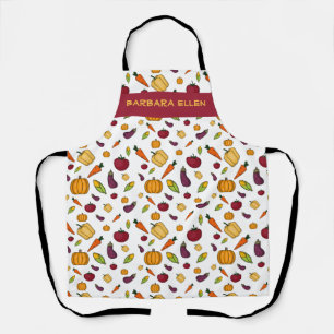 Custom All Over Vegetable Print Apron