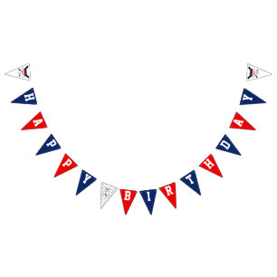 Custom All-Star Baseball Birthday Bunting Flags