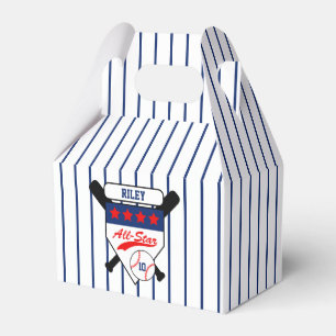 Custom All-Star Baseball Birthday Favor Box