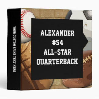 Custom All-Star Sports Athlete School Notebook Binder