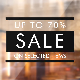 Custom All Text Editable Sale Sign For Door Window