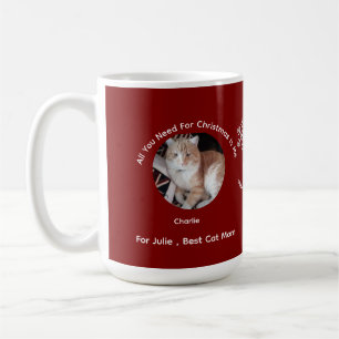 Custom All You Need , Best Cat Mom, Cat Photo  Coffee Mug