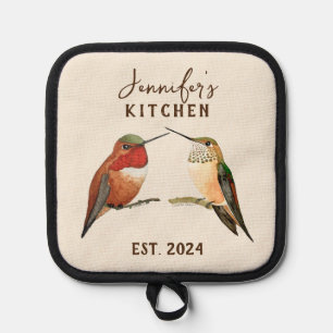 Custom Allen's Hummingbirds Notepad Pot Holder