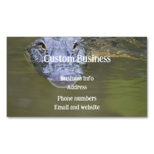 Custom  Alligator Swamp Animal Wildlife Nature  Magnetic Business Card